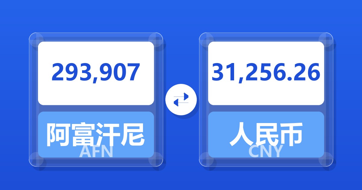 293,907阿富汗尼兑人民币