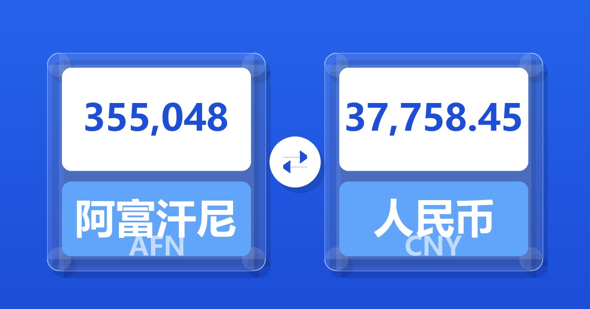 355,048阿富汗尼兑人民币