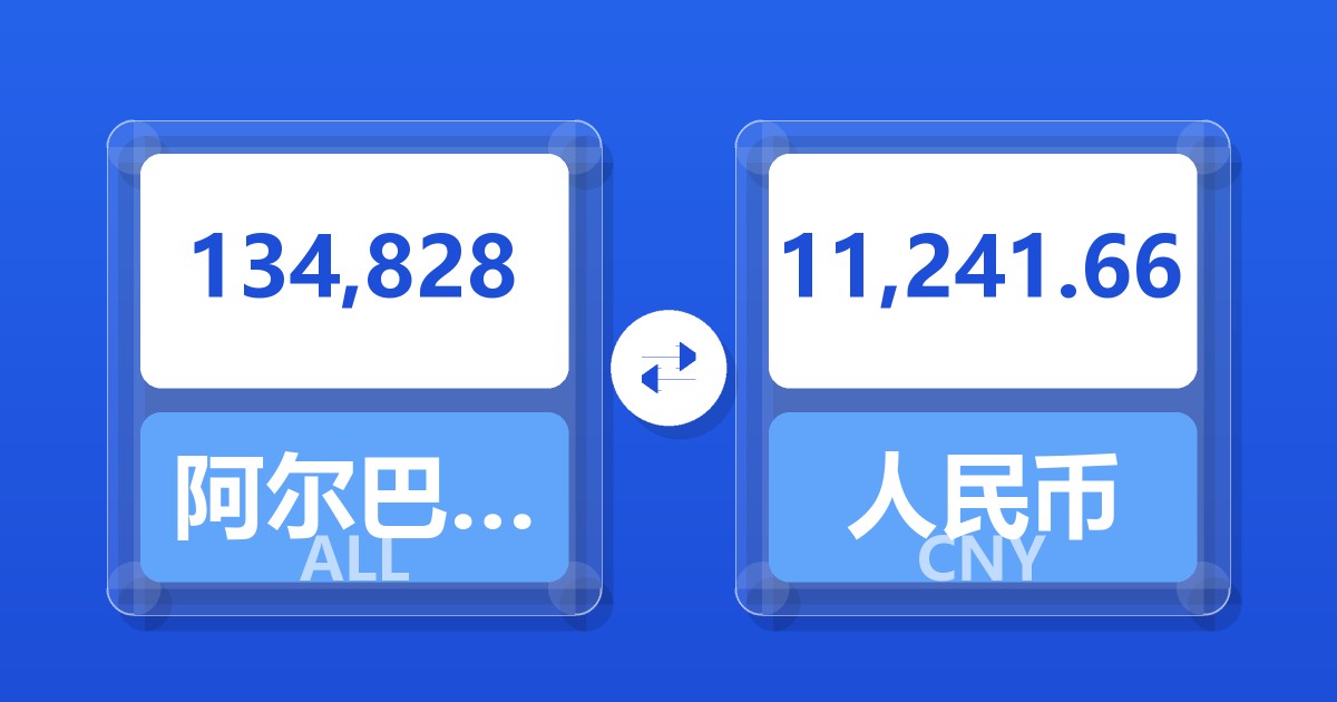 134,828阿尔巴尼亚列克兑人民币