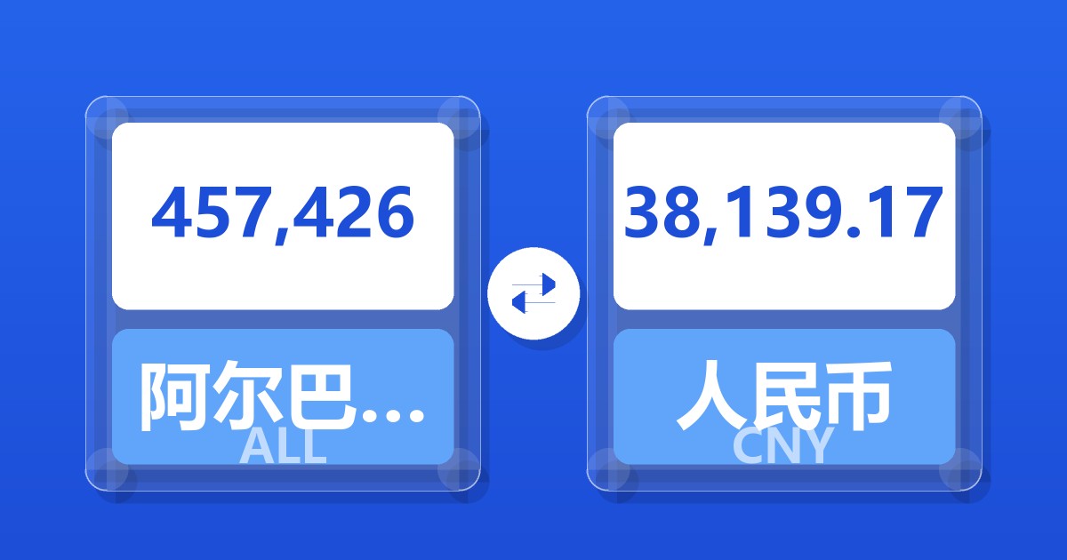 457,426阿尔巴尼亚列克兑人民币