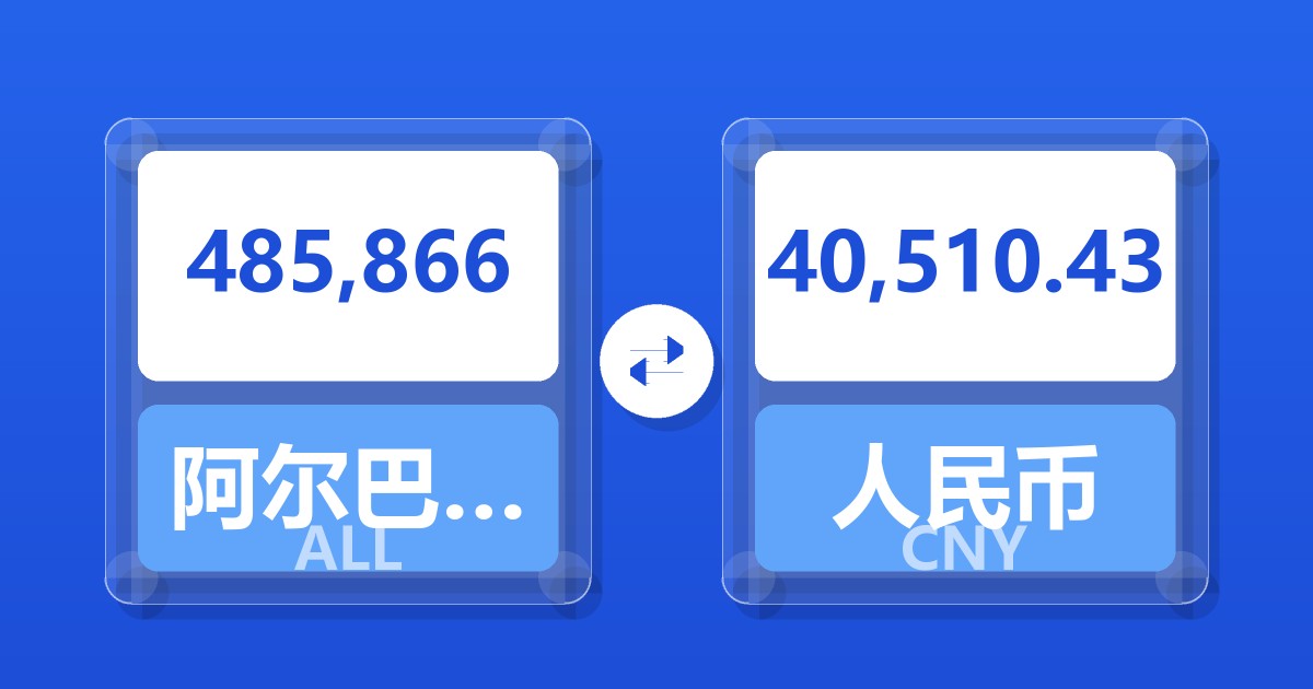 485,866阿尔巴尼亚列克兑人民币