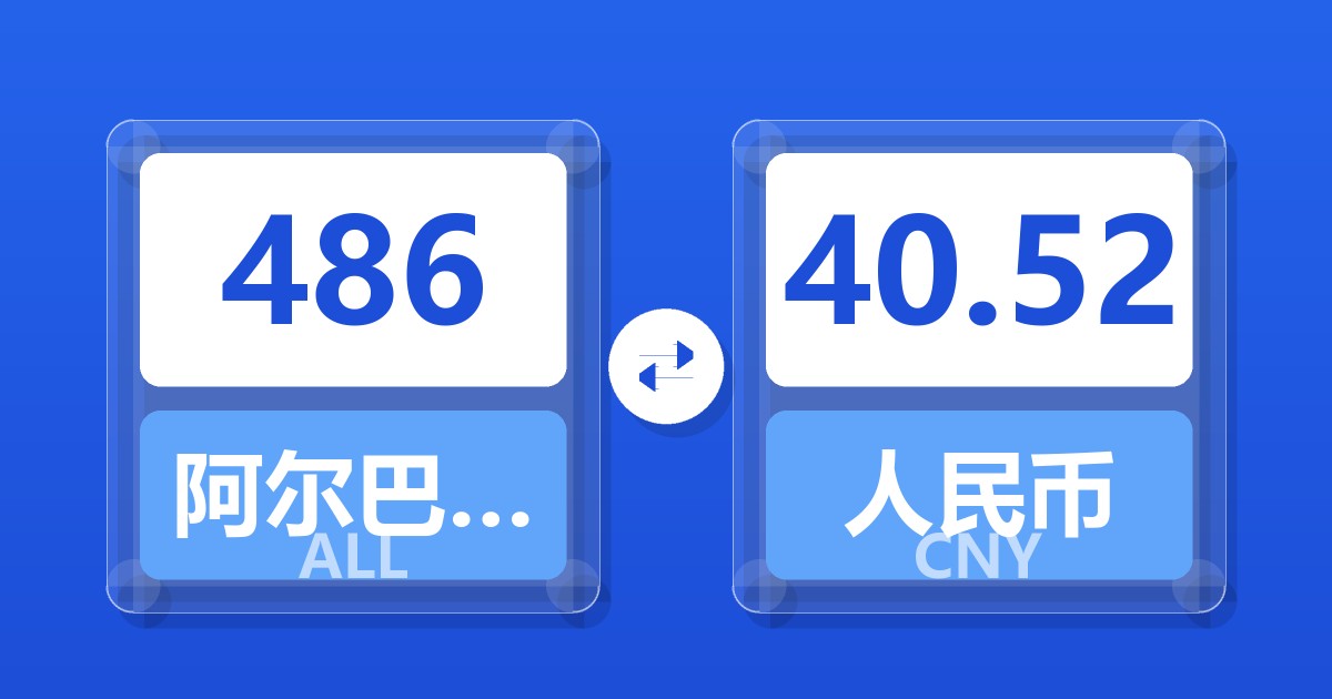 486阿尔巴尼亚列克兑人民币