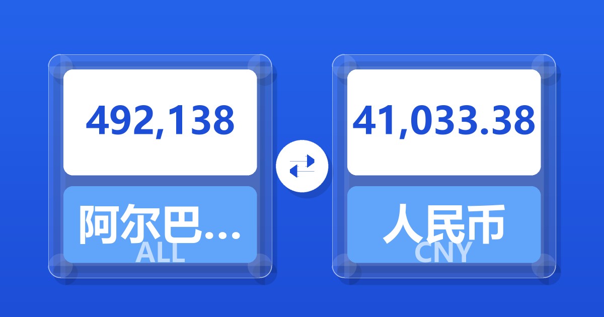 492,138阿尔巴尼亚列克兑人民币