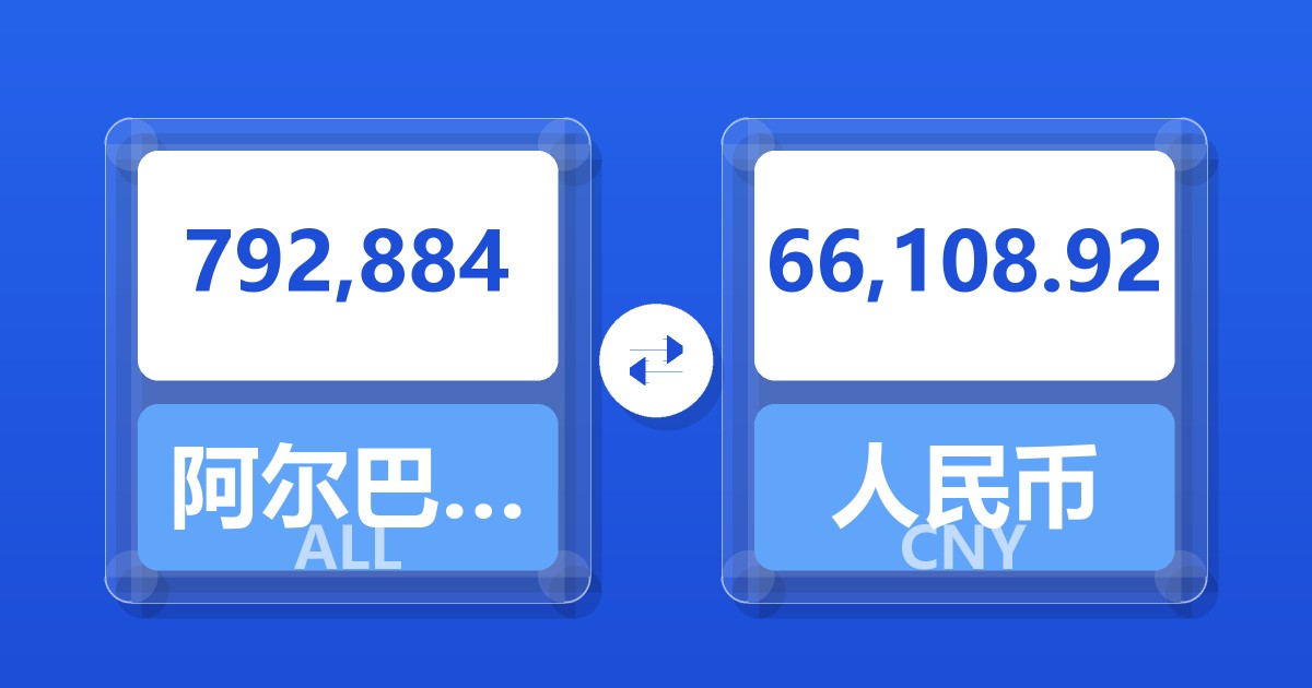 792,884阿尔巴尼亚列克兑人民币