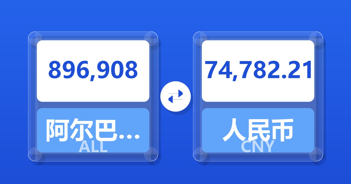896,908阿尔巴尼亚列克兑人民币