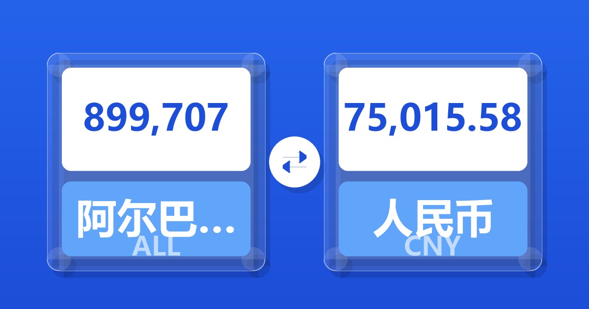899,707阿尔巴尼亚列克兑人民币