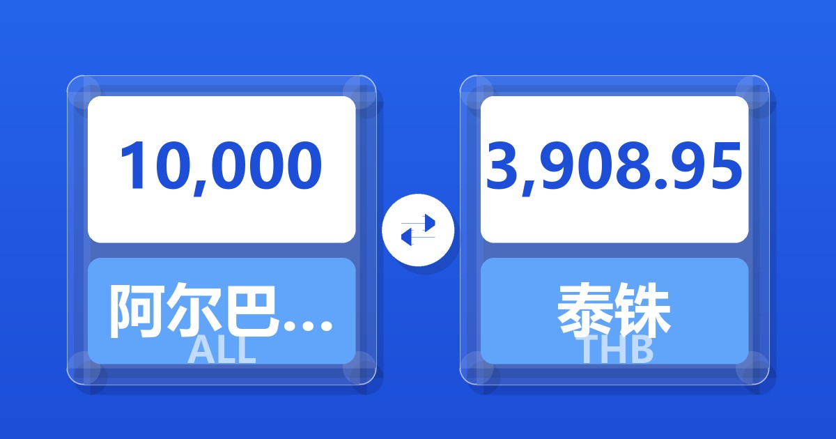 10,000阿尔巴尼亚列克兑泰铢
