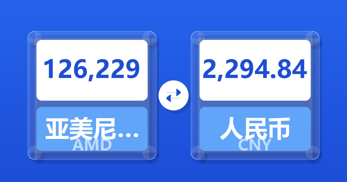 126,229亚美尼亚德拉姆兑人民币