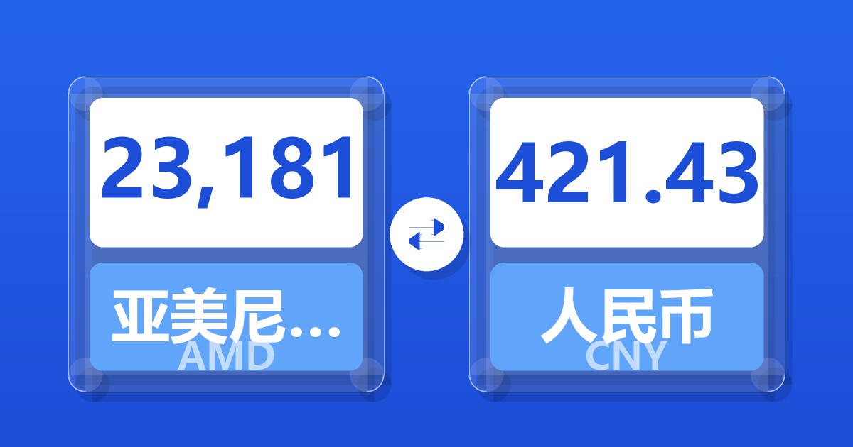 23,181亚美尼亚德拉姆兑人民币