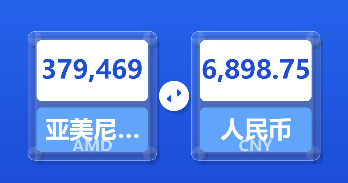 379,469亚美尼亚德拉姆兑人民币