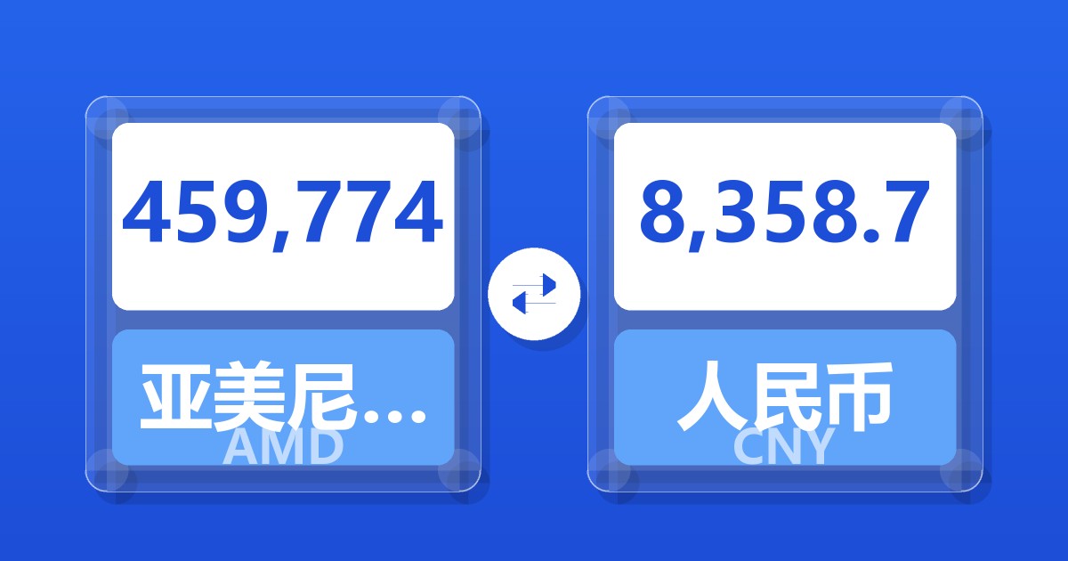459,774亚美尼亚德拉姆兑人民币