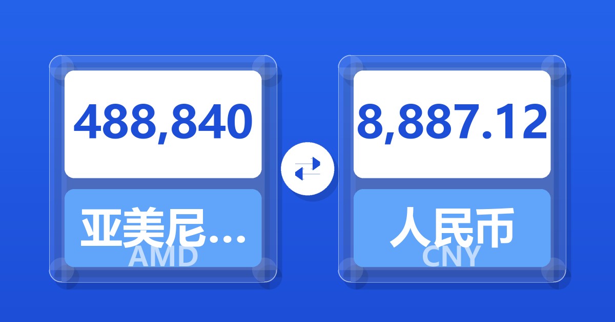 488,840亚美尼亚德拉姆兑人民币