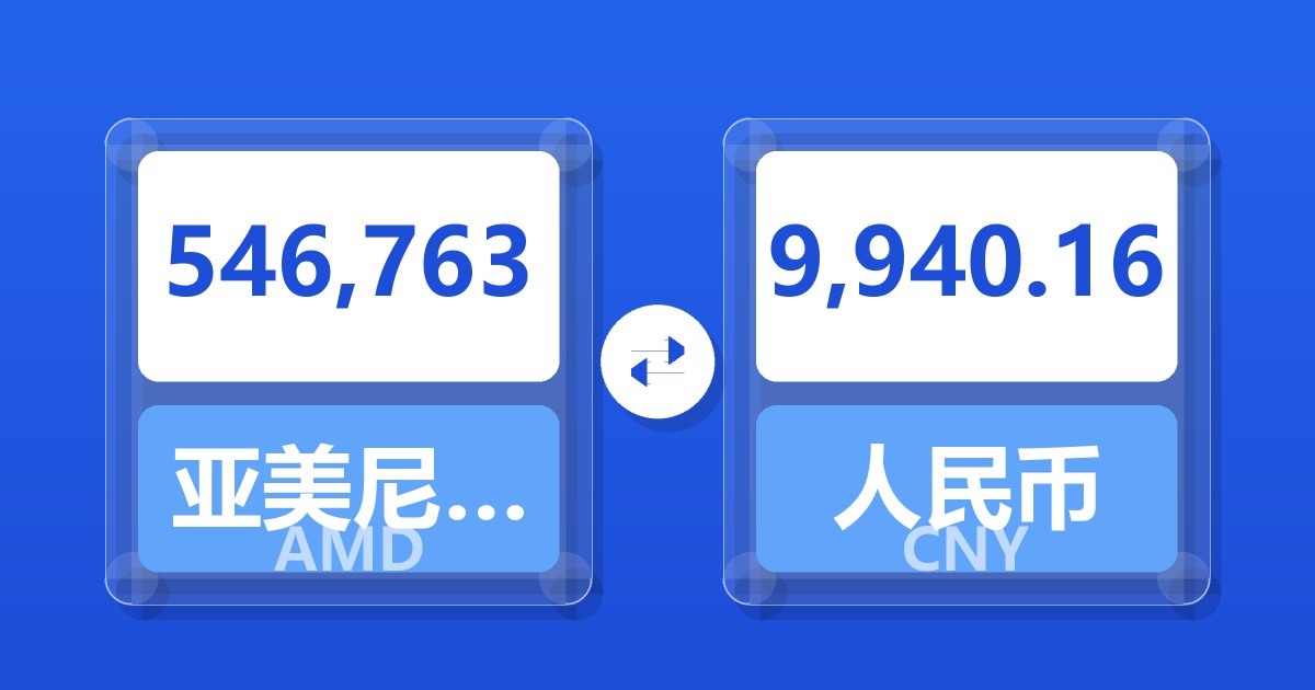 546,763亚美尼亚德拉姆兑人民币