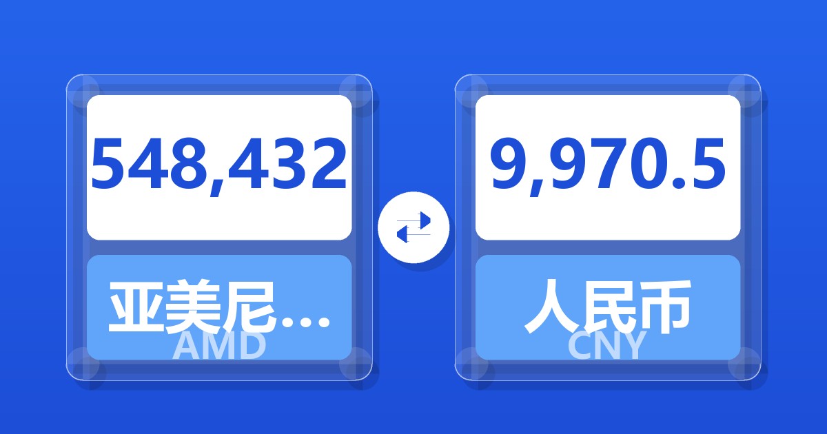 548,432亚美尼亚德拉姆兑人民币
