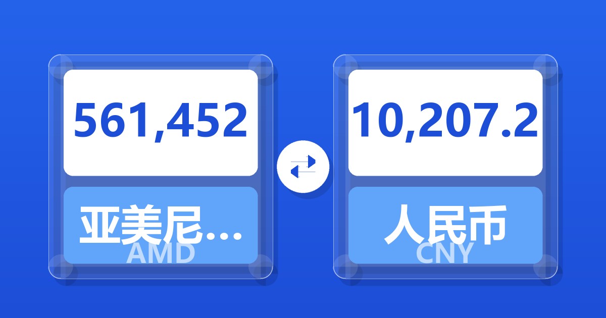 561,452亚美尼亚德拉姆兑人民币