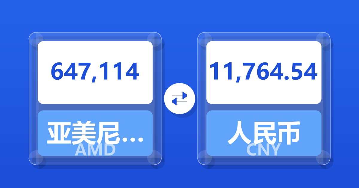 647,114亚美尼亚德拉姆兑人民币
