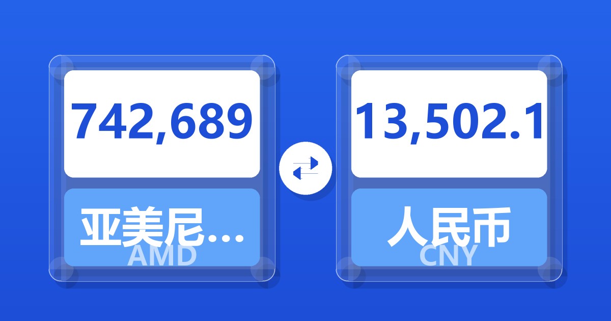 742,689亚美尼亚德拉姆兑人民币