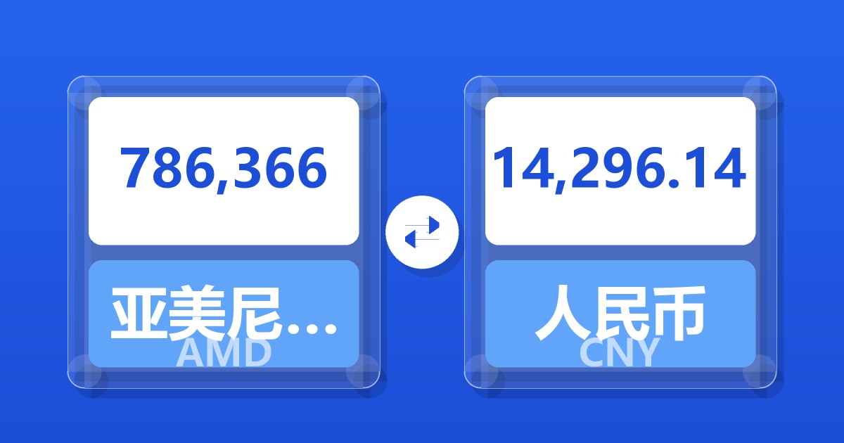 786,366亚美尼亚德拉姆兑人民币
