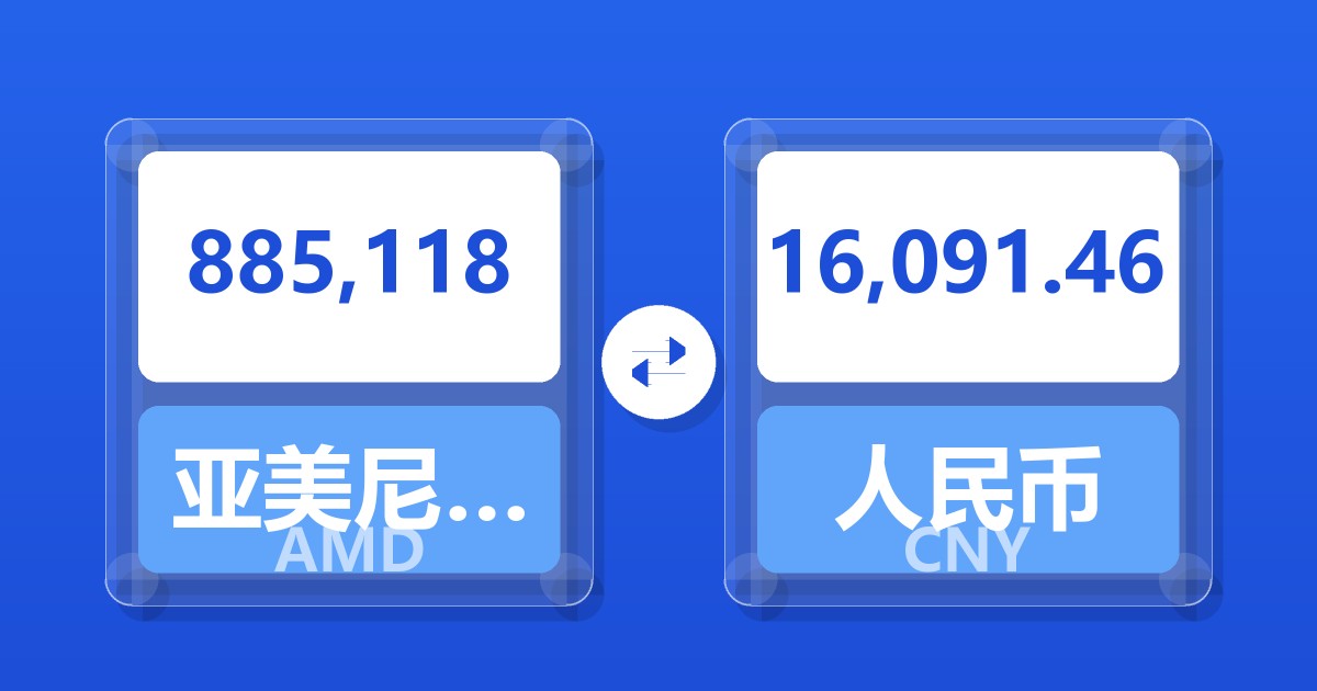 885,118亚美尼亚德拉姆兑人民币