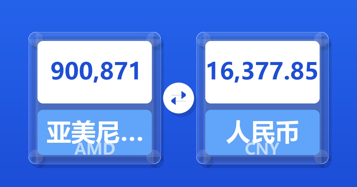 900,871亚美尼亚德拉姆兑人民币