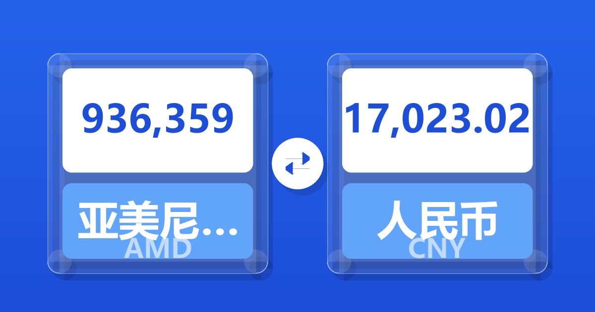 936,359亚美尼亚德拉姆兑人民币