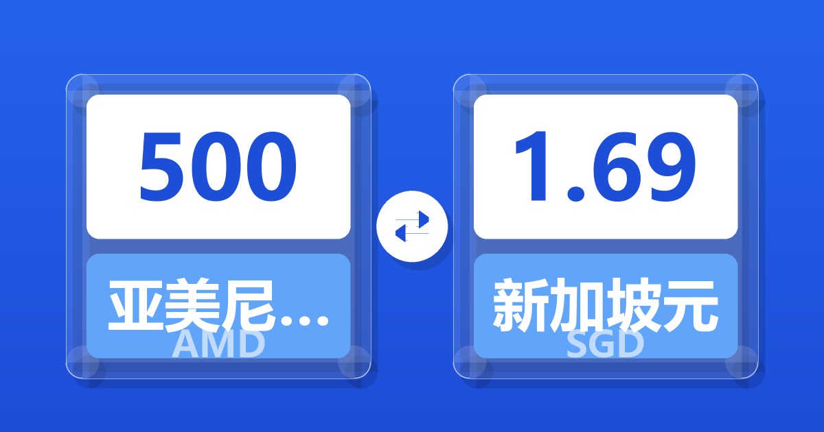 500亚美尼亚德拉姆兑新加坡元