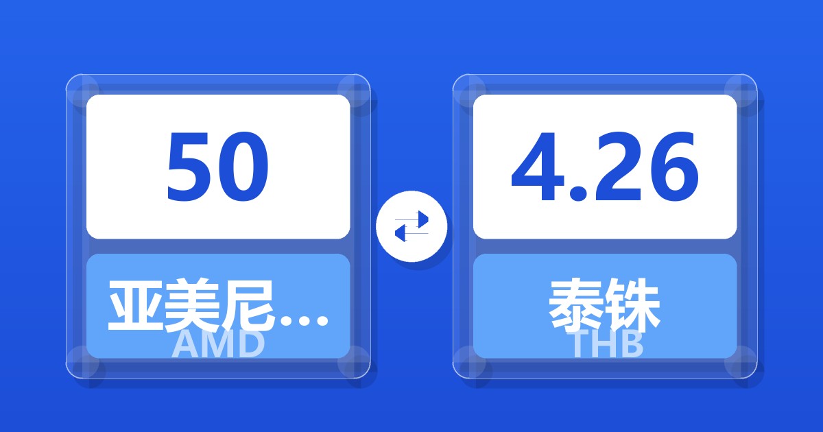 50亚美尼亚德拉姆兑泰铢