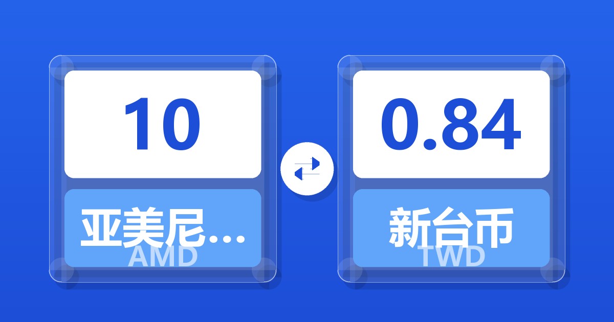 10亚美尼亚德拉姆兑新台币