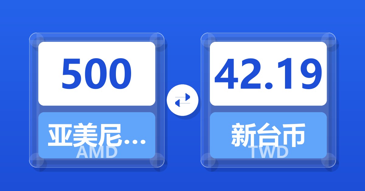500亚美尼亚德拉姆兑新台币