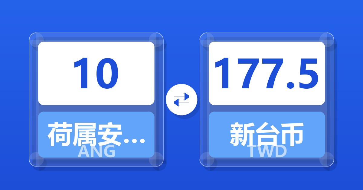10荷属安的列斯盾兑新台币
