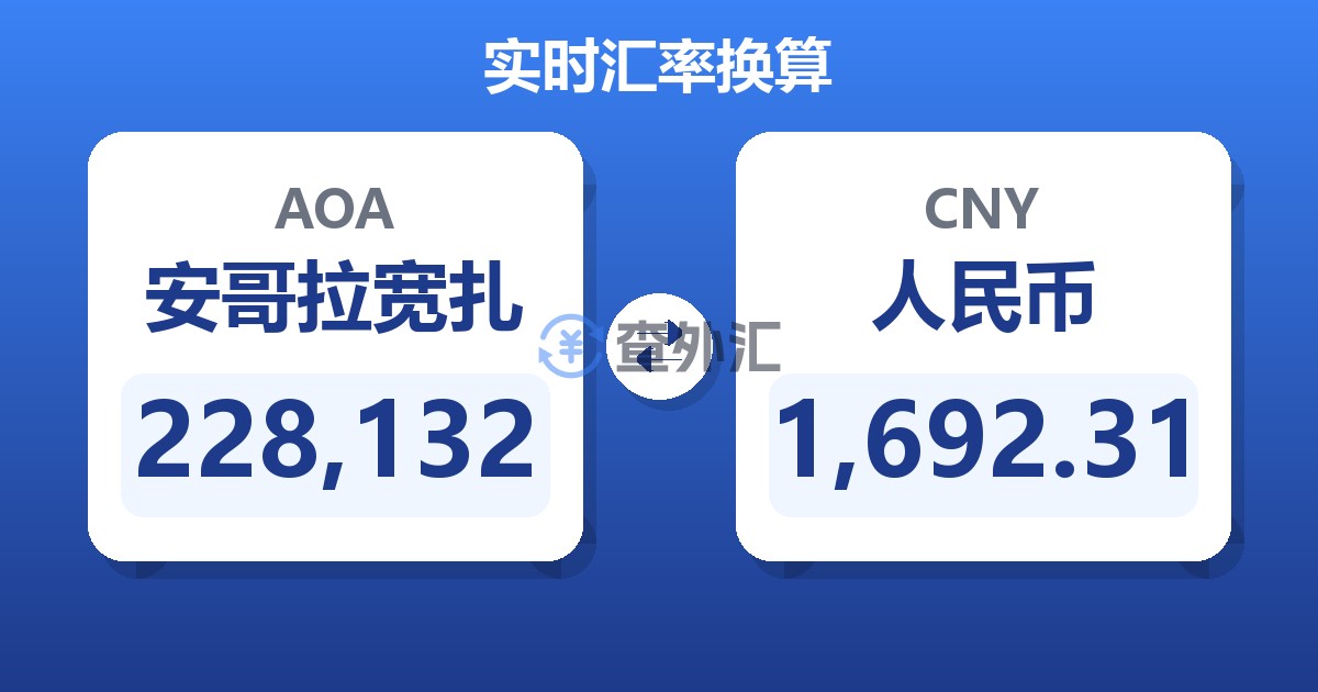 228,132安哥拉宽扎兑人民币