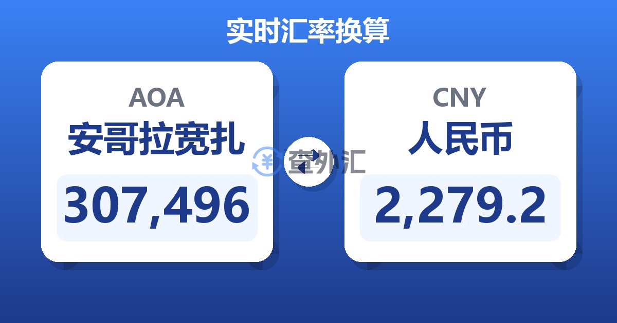307,496安哥拉宽扎兑人民币