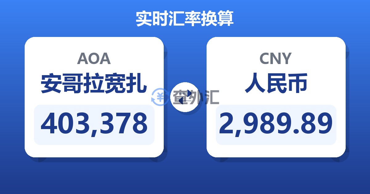 403,378安哥拉宽扎兑人民币