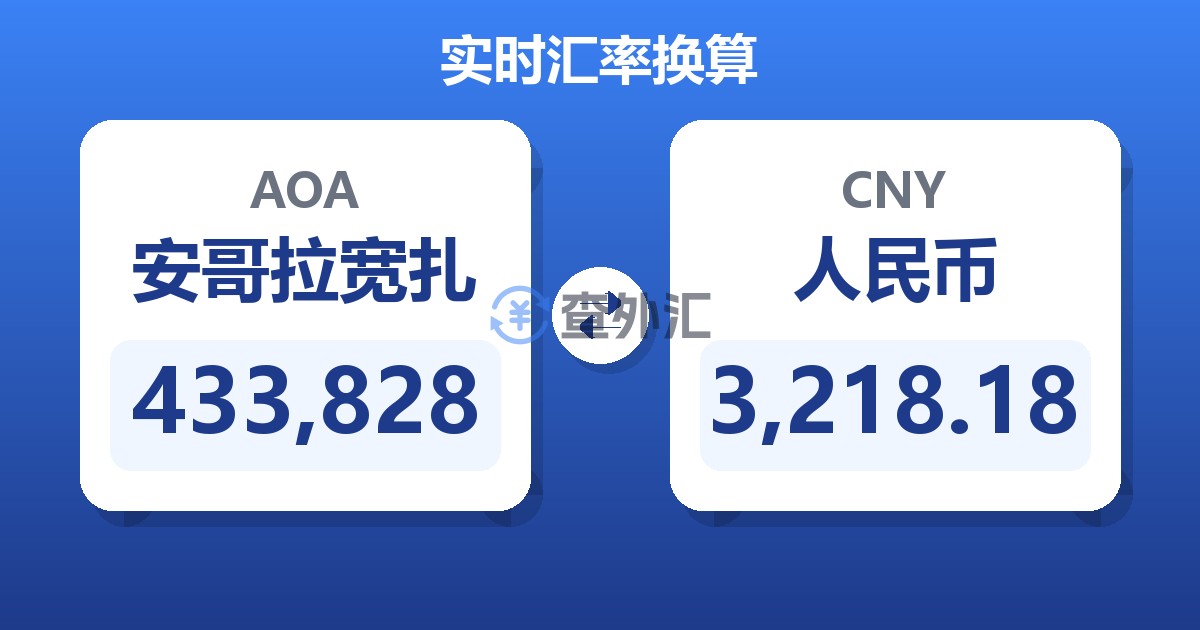 433,828安哥拉宽扎兑人民币