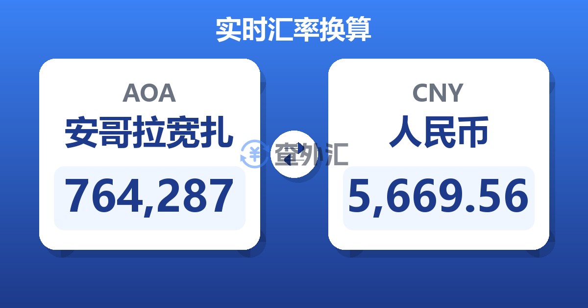 764,287安哥拉宽扎兑人民币