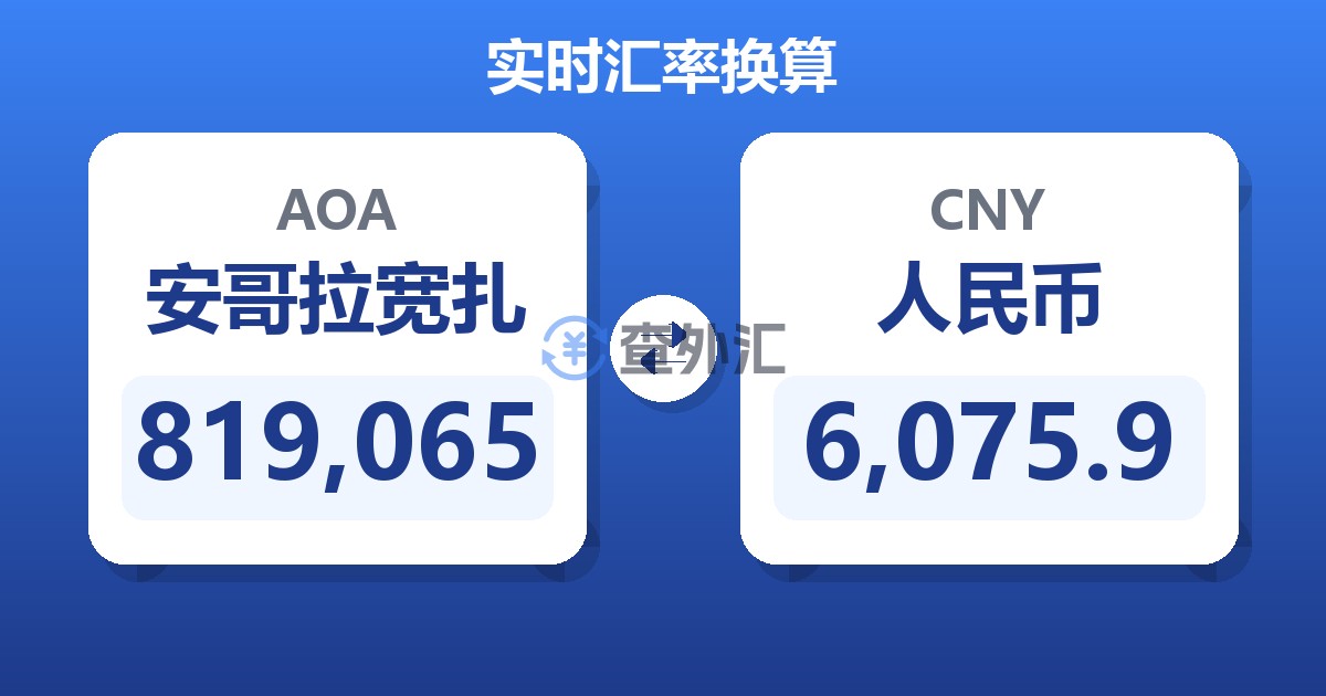 819,065安哥拉宽扎兑人民币