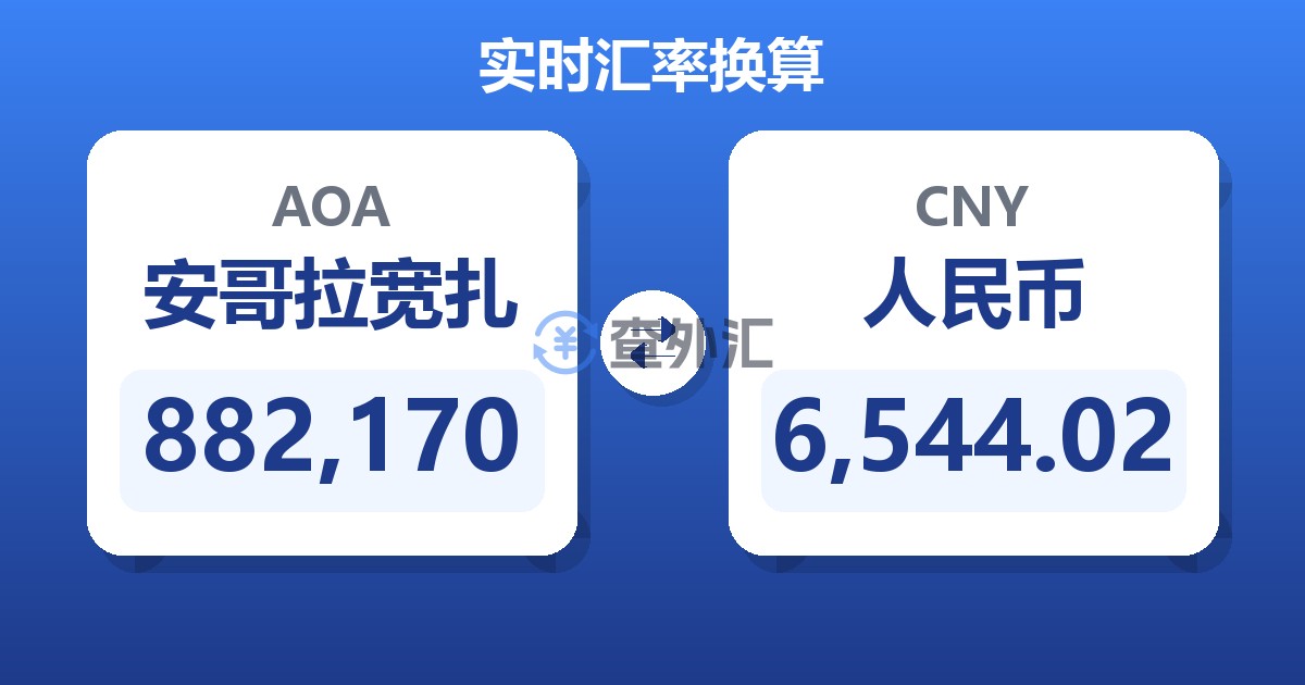 882,170安哥拉宽扎兑人民币