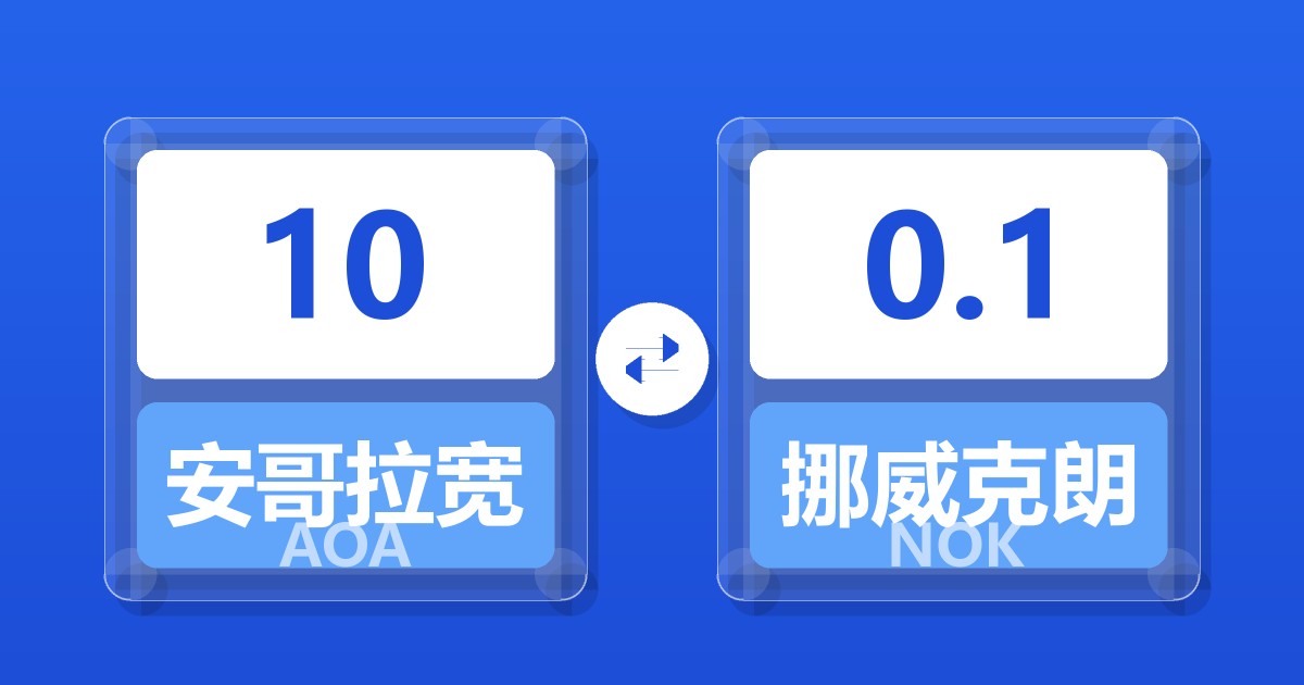 10安哥拉宽扎兑挪威克朗