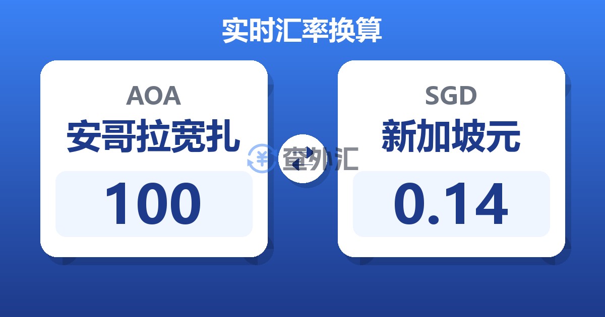 100安哥拉宽扎兑新加坡元