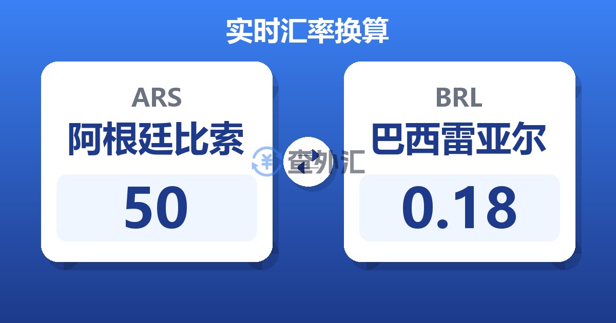 50阿根廷比索兑巴西雷亚尔