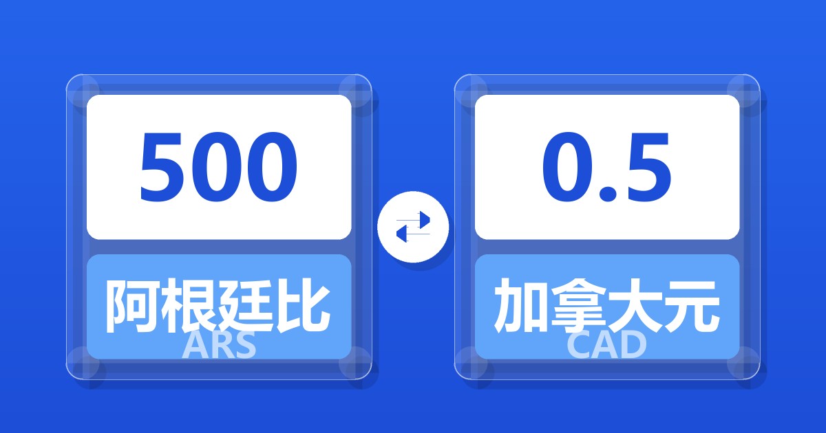 500阿根廷比索兑加拿大元