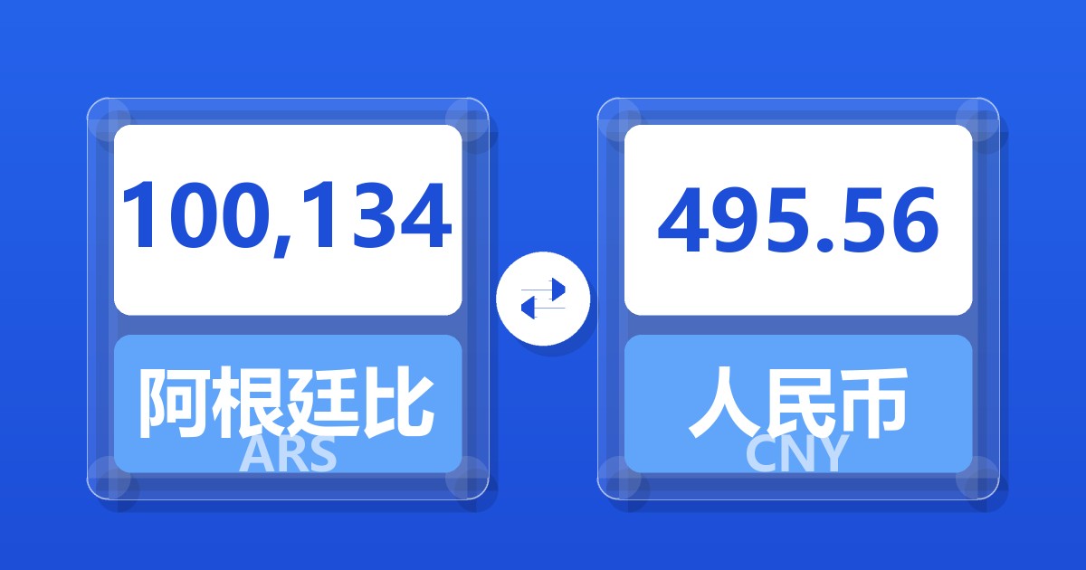 100,134阿根廷比索兑人民币