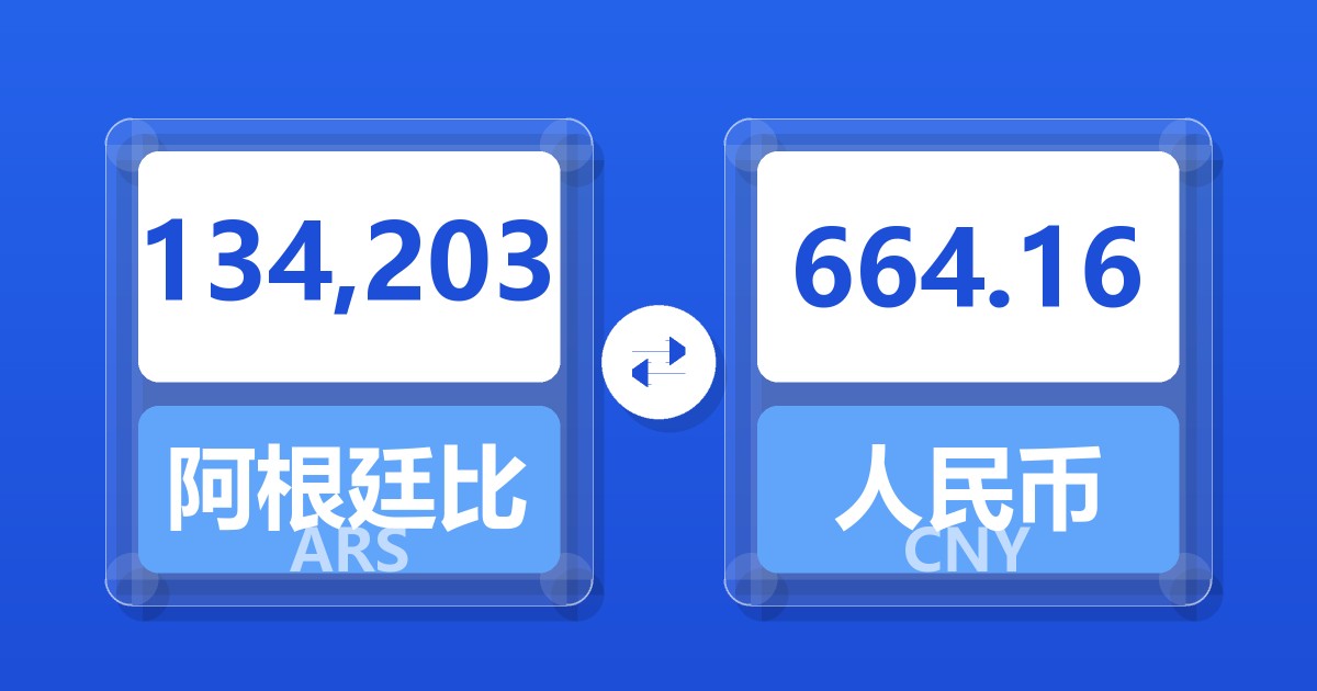 134,203阿根廷比索兑人民币