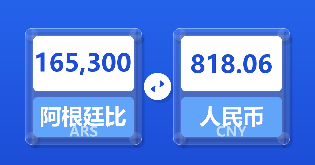 165,300阿根廷比索兑人民币