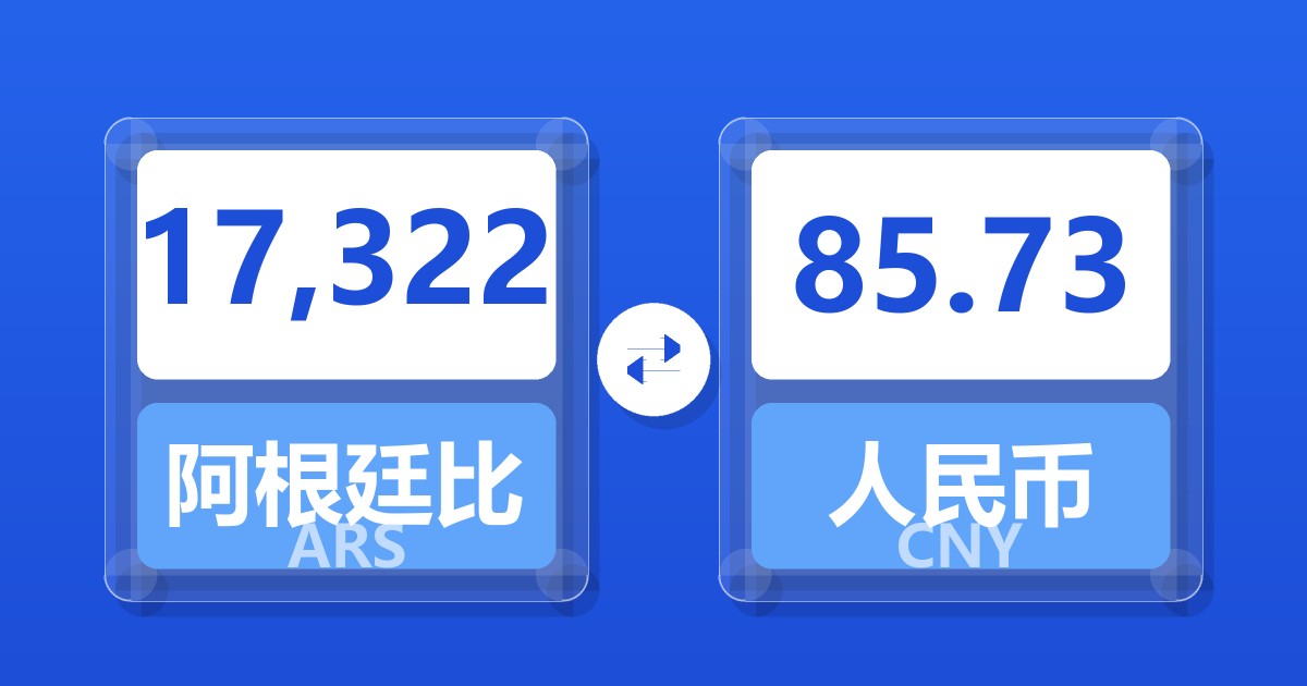 17,322阿根廷比索兑人民币