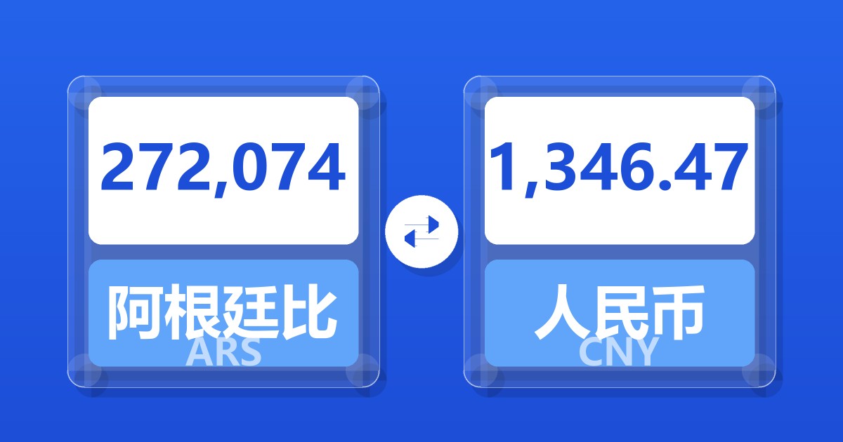 272,074阿根廷比索兑人民币