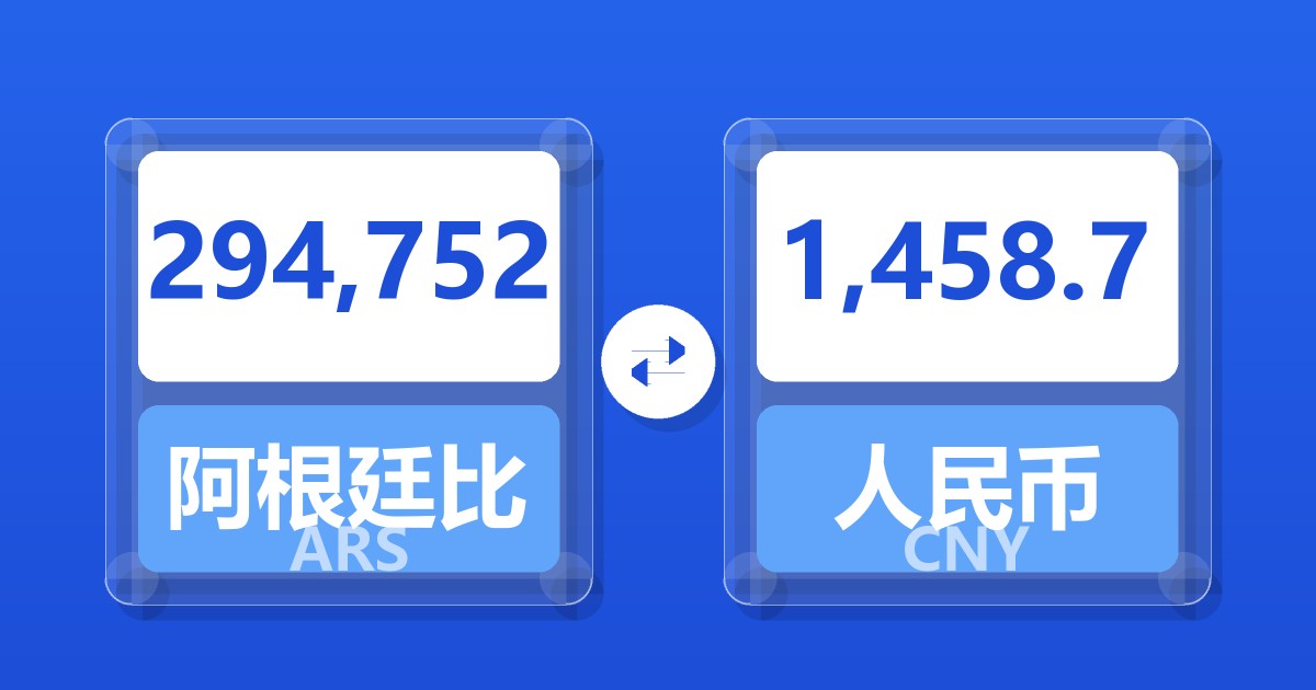 294,752阿根廷比索兑人民币