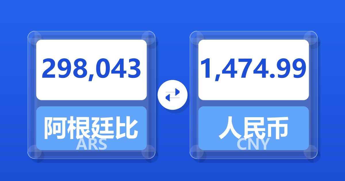 298,043阿根廷比索兑人民币