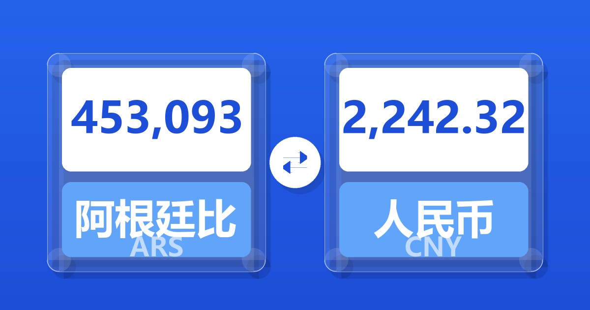 453,093阿根廷比索兑人民币