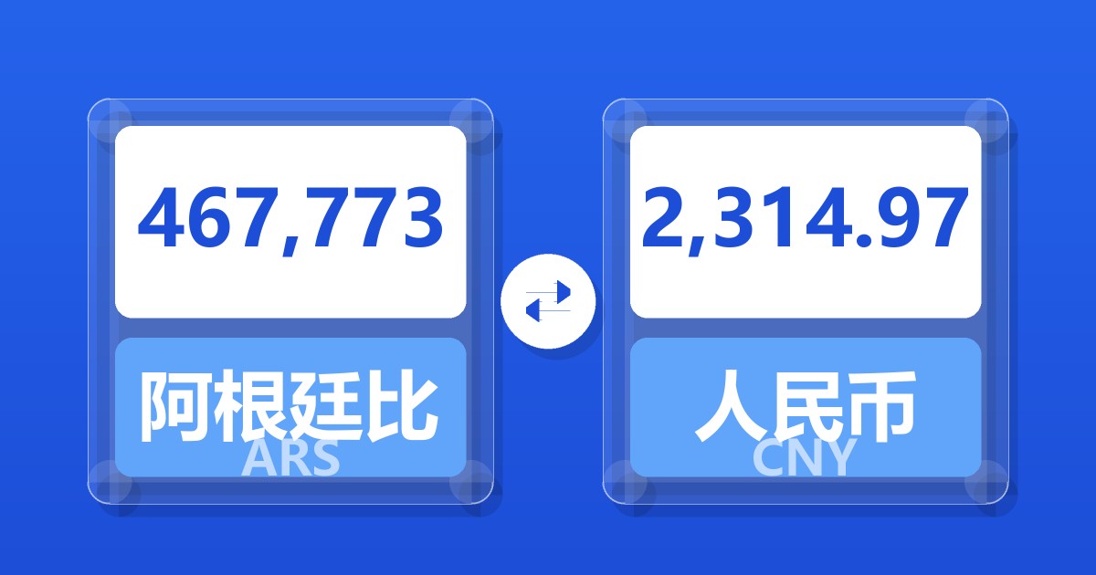 467,773阿根廷比索兑人民币